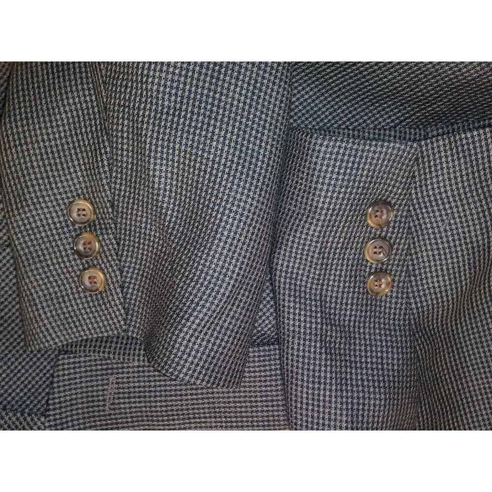 Oscar De La Renta Mens Blazer Sportscoat 40S green brown 100% Wool fully lined